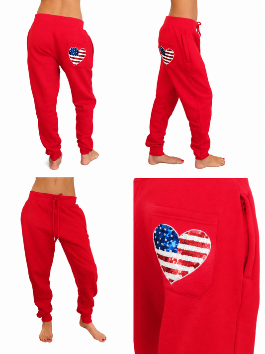 American Sweetheart Jogger RED
